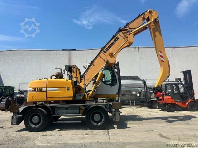 Mobilbagger LIEBHERR A 316 / Pfreud Waage / Umschlagbagger