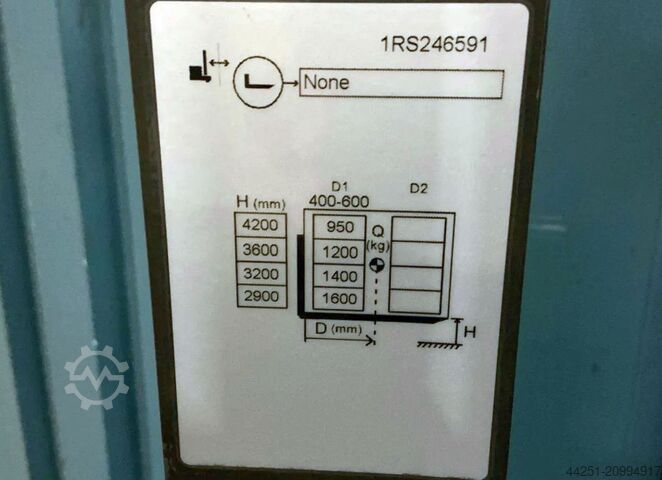 Apilador eléctrico de conductor a bordo Mitsubishi Electric SBR16N2