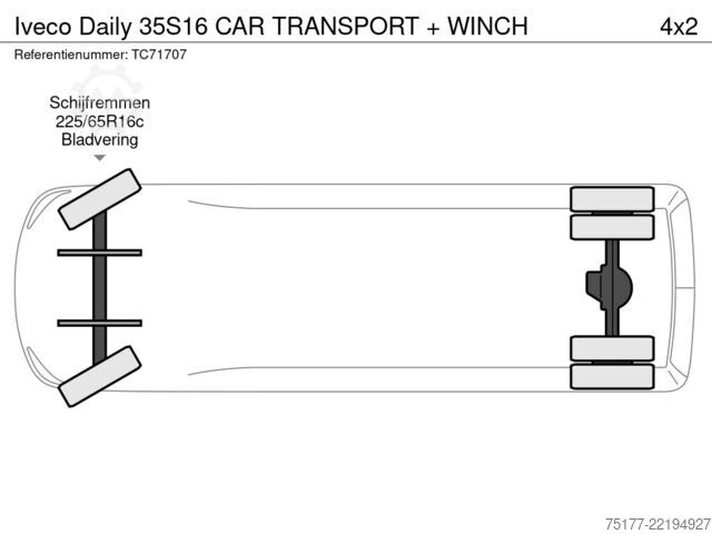 依维柯Daily 35S16 车辆运输车 + 绞盘 Iveco Daily 35S16 CAR TRANSPORT + WINCH