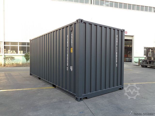 Uzavøený ocelový kontejner  20FT Seecontainer RAL7016 Anthrazitgrau neuwertig