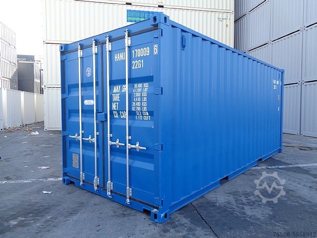 מיכל פלדה סגור 20`DV Seecontainer NEU RAL5010 Lagercontainer