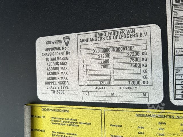 Ngarkues i ulët Jumbo Groenewegen T 0152 D / Semi Dieplader / Auto - ...