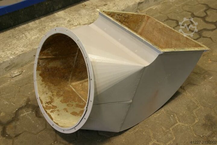 Ventilation duct angle Stahl 550x450/515 mm