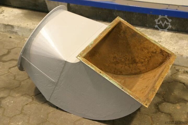 Ventilation duct angle Stahl 550x450/515 mm
