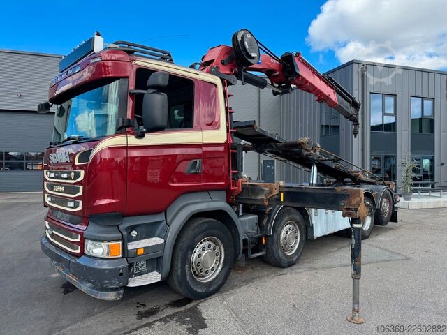 Cần cẩu gắn trên xe tải SCANIA R490 8x2*6 Euro 6 Tipper / Crane HMF 3220 K6