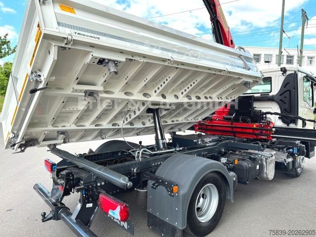Autocamion basculant tridirecțional MAN 12.220, PK 9501, Funk, 3x hydr., sofort
