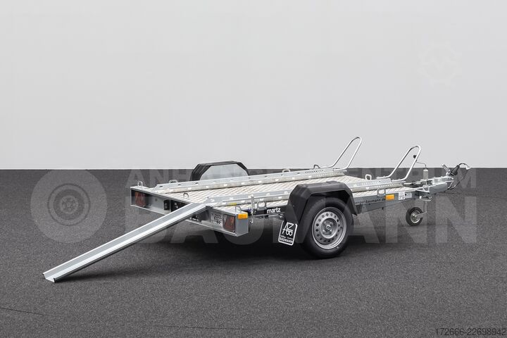  Martz GP 2 R PREMIUM | PARABELFEDERUNG | ALUBODEN 230X155CM 750KG 2ER MOTORRADANHÄNGER