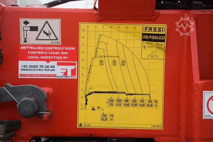 Memuat platform Mercedes-Benz Axor 1829 + Fassi 135 Flygip