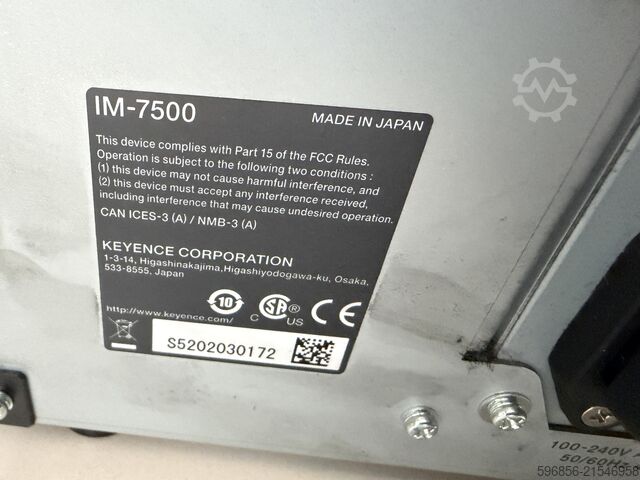  KEYENCE IM-7500 IM-7020 system pomiarowy optyczny CNC KEYENCE IM-7500 IM-7020 system pomiarowy optyczny CNC