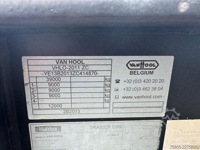 Container transport Van Hool 3B2013 20 FT Tank / ADR / NL Trailer
