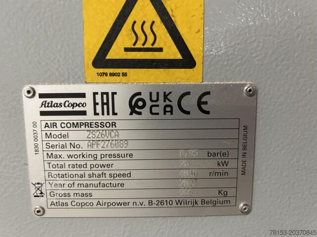 Screw compressor Atlas Copco ZS26VCA