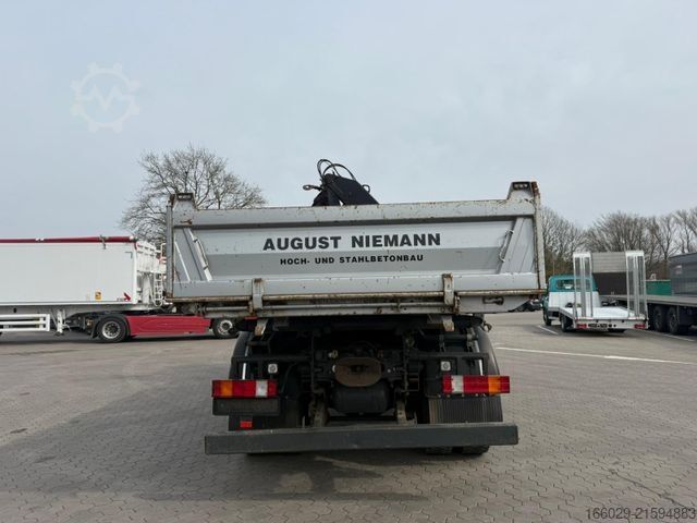 Grue montée sur camion MERCEDES-BENZ Axor 1833 4x4 HAD Dreiseitenkipper mit MGK Kran