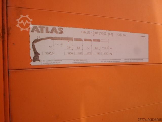 Ανατρεπόμενο φορτηγό MERCEDES-BENZ 1833 K/ Kran ATLAS/ 105000 KM