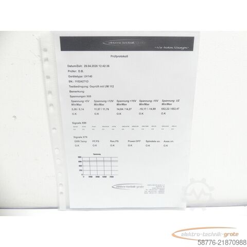 Komponen Heidenhain UV140 ID 335 009-03 SN11524271D - generalüberh. mit 3 Mon. Gewährl.