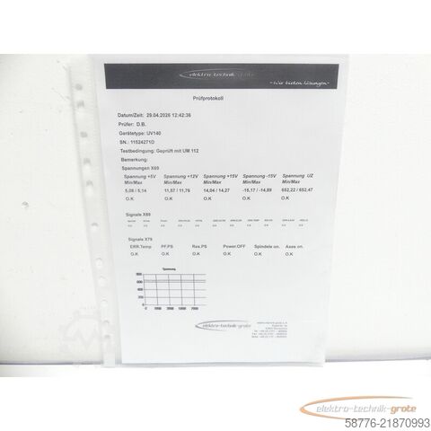 Komponen Heidenhain UV140 ID 335 009-03 SN11524271D im Austausch (Exchange)