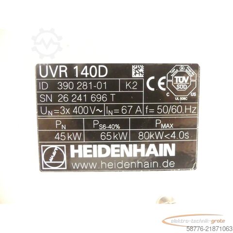 Composant Heidenhain UVR 140D ID: 390 281-01 SN: 26241696T im Austausch (Exchange)