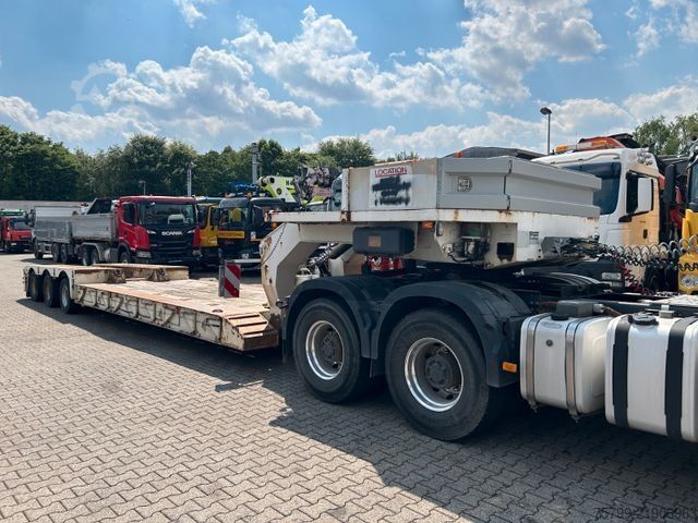 Low loader semitrailer NOOTEBOOM Tiefbett Tieflader mit 3 Lenkbaren 12t Achsen
