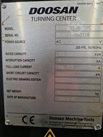 CNC-svarv Doosan Lynx 220 LSYC
