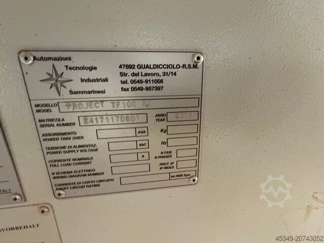 Pusat pemesinan dengan umpan tembus MASTERWOOD TF 100/20