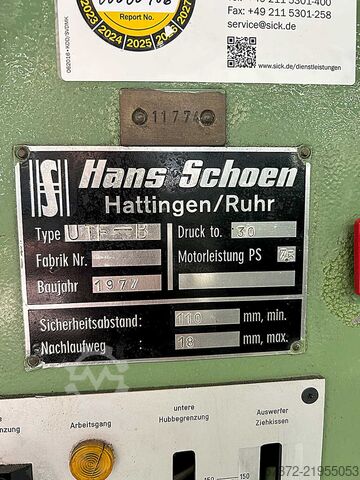 Vienas kolonnas prese Hans Schoen UTE-B