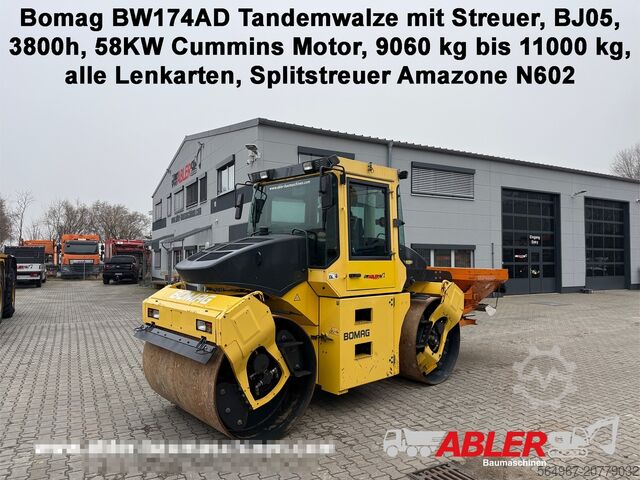 タンデムローラー Bomag BW 174 AD Tandemwalze mit Streuer