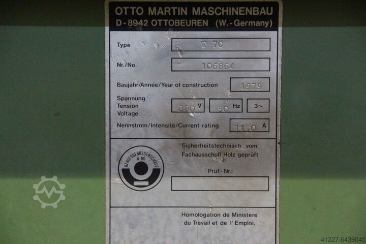 Formatkreissäge mit automatischem Vorschub Martin T 70 / 11kW