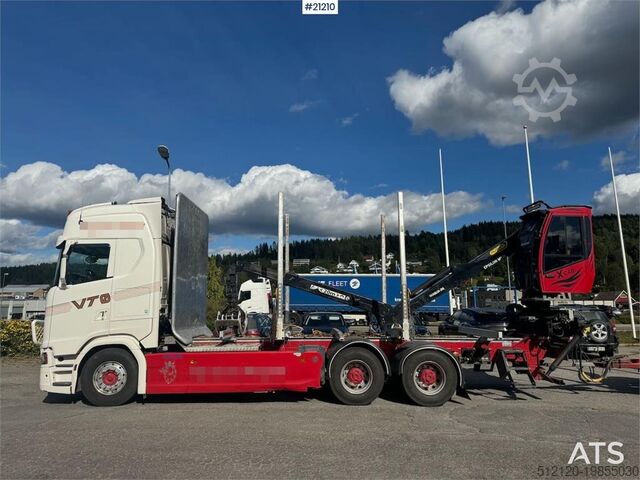 Transportador de madera Scania S730 Timber truck without crane.