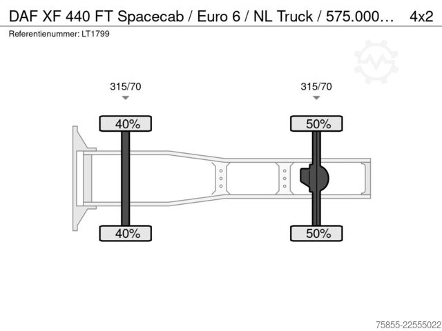 Estándar-SZM DAF XF 440 FT Spacecab / Euro 6 / NL Truck / 575.00...