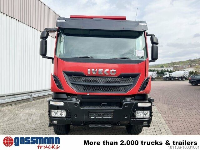 Caminhão para fins especiais Iveco Trakker AD410T50 8x4, Stahlmulde ca. 16m³, hydr.
