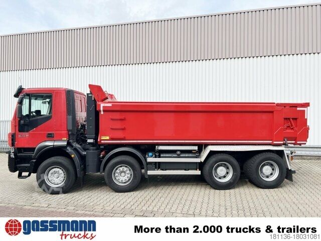 Caminhão para fins especiais Iveco Trakker AD410T50 8x4, Stahlmulde ca. 16m³, hydr.
