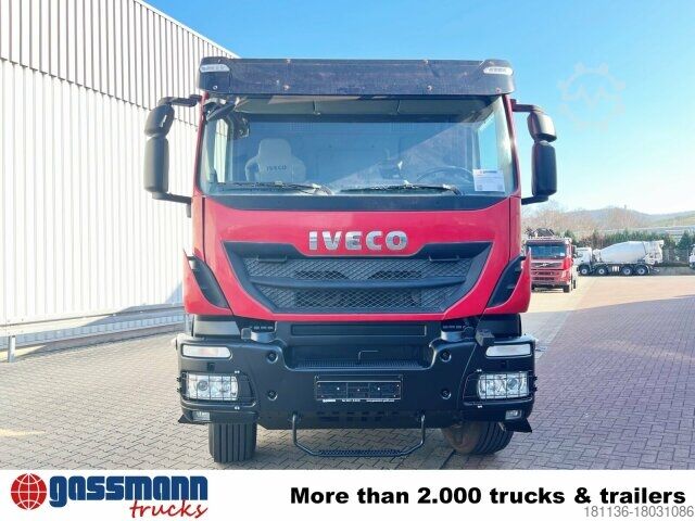 Caminhão para fins especiais Iveco Trakker AD410T50 8x4, Stahlmulde ca. 16m³, hydr.