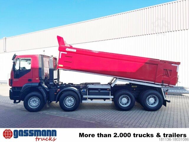Caminhão para fins especiais Iveco Trakker AD410T50 8x4, Stahlmulde ca. 16m³, hydr.