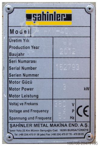 Profilstahlschere Sahinler HKM 40