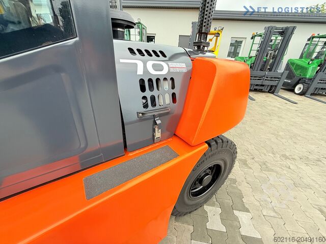 מלגזה ארבע גלגלים DOOSAN 70 / DUPLEX / FORK 2500MM / POSITIONER