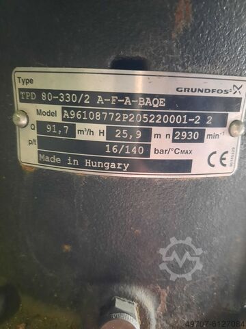 Pompa doppia monostadio Grundfos TPD Grundfos TPD 80-330 / 2A-F-A-BAQE