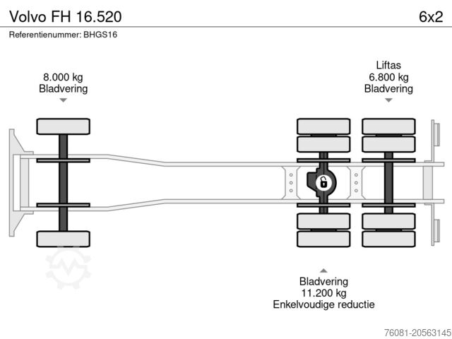 Châssis avec cabine Volvo FH 16.520