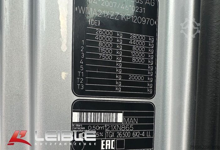 LKW-Fahrgestell MAN TGX 26.500 6x2-4LL*VollLuft*Lift-Lenkachse*Alcoa