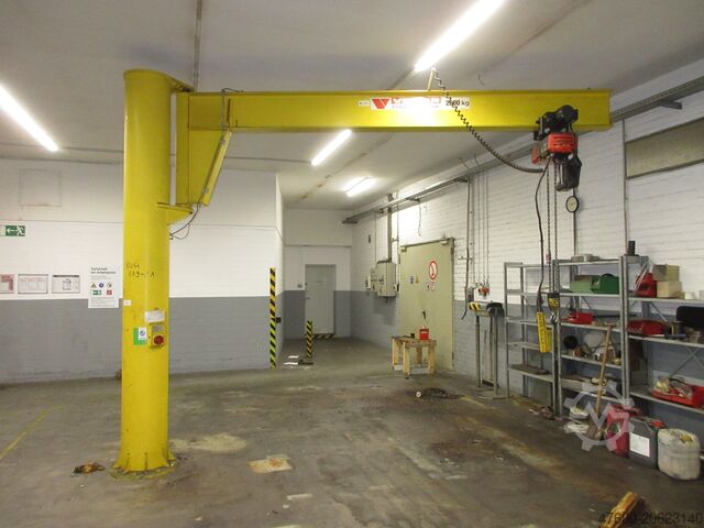 Paranco a catena per gru girevole a colonna Vetter Kran Drehkran Hallenkran 2000KG AS20 NL 2000Kg 2t L 4m + Kettenzug