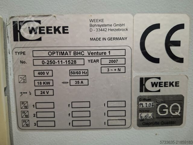 מרכז עיבוד Weeke OPTMAT BHC Venture 1