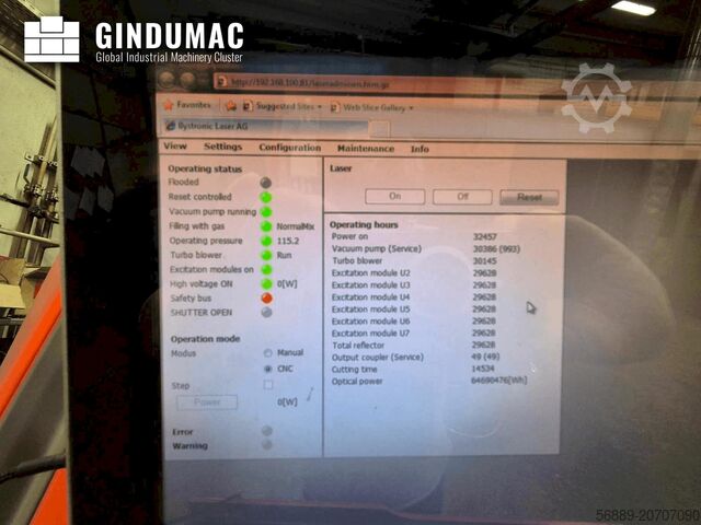 Machine de découpe laser CO2 Bystronic ByAutonom 3015