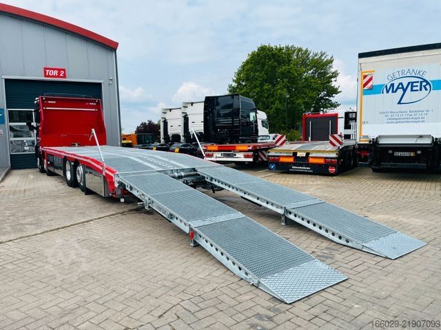 Camión para usos especiales MAN Baumaschinen Maschinentransporter mit Rampen