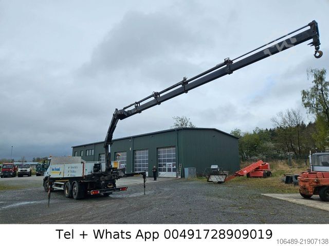 Flatbed truck IVECO AT 260S42Y 7PS Kran+FUNK Hiab 166 E-4H EEV