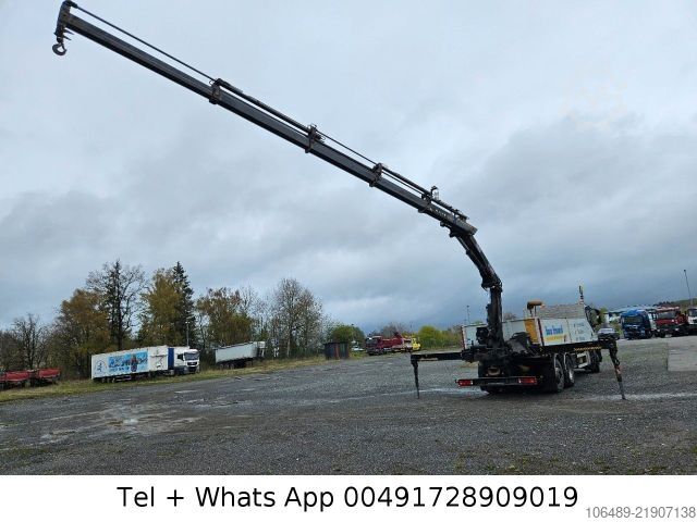 Flatbed truck IVECO AT 260S42Y 7PS Kran+FUNK Hiab 166 E-4H EEV