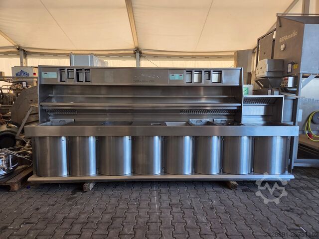 3-chamber deep fryer with plate and bain-marie Kiremko HRF 2