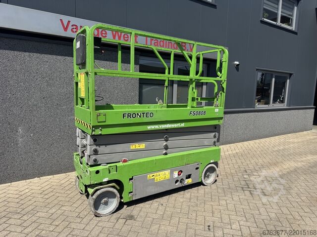 Fronteq FS0808E makinë ngritëse me gërshërë / platformë gërshërë / platformë pune 9.9M lartësi pune  FRONTEQ FS0808E Schaarhoogwerker / Sciccor / Arbeitsbuhne 9.9M Werkhoogte Elektrisch 2020