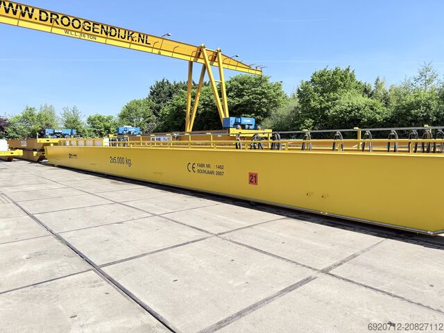Puente grúa birraíl 26.000 mm x 2x5 toneladas - 2007 DEMAG Dubbelligger Bovenloopkraan