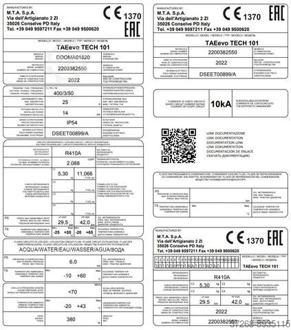 Koelmachine M.T.A. S.p.A. TAEevo Tech 101 P3-20