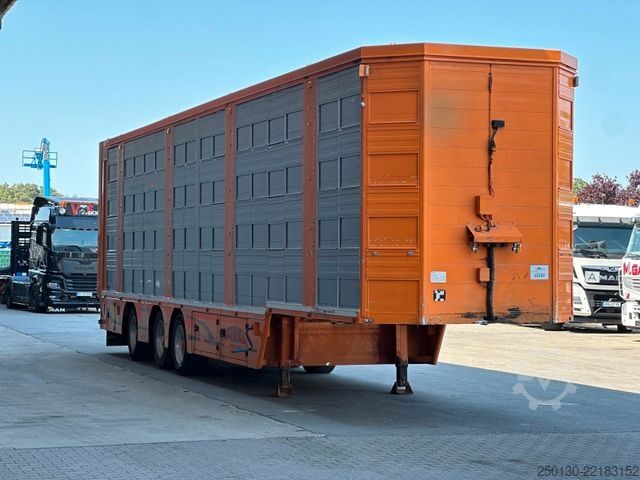Semi-remorque pour bétail Finkl SAV35 4.Stock Hubdach Lift Tränke Tridec