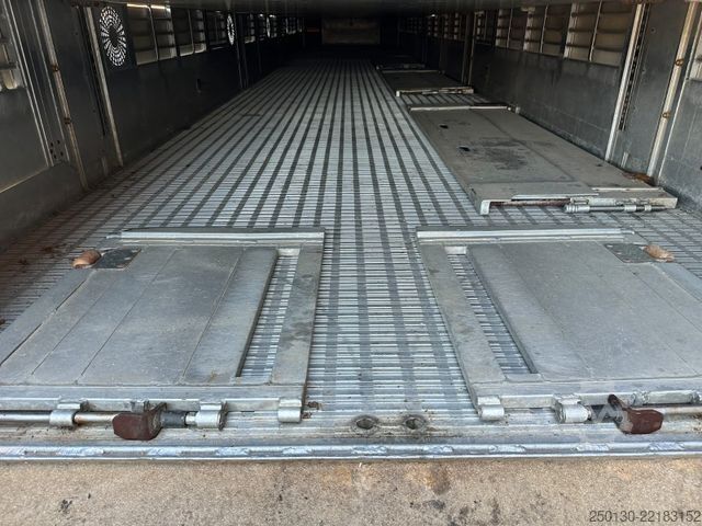Semi-remorque pour bétail Finkl SAV35 4.Stock Hubdach Lift Tränke Tridec