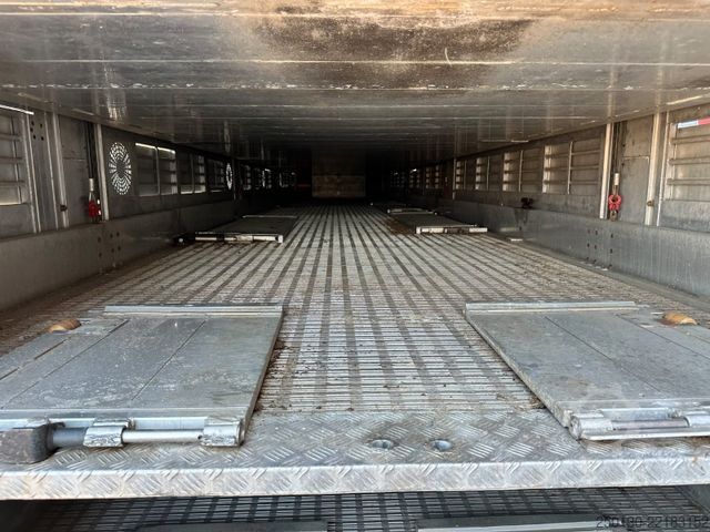 Semi-remorque pour bétail Finkl SAV35 4.Stock Hubdach Lift Tränke Tridec